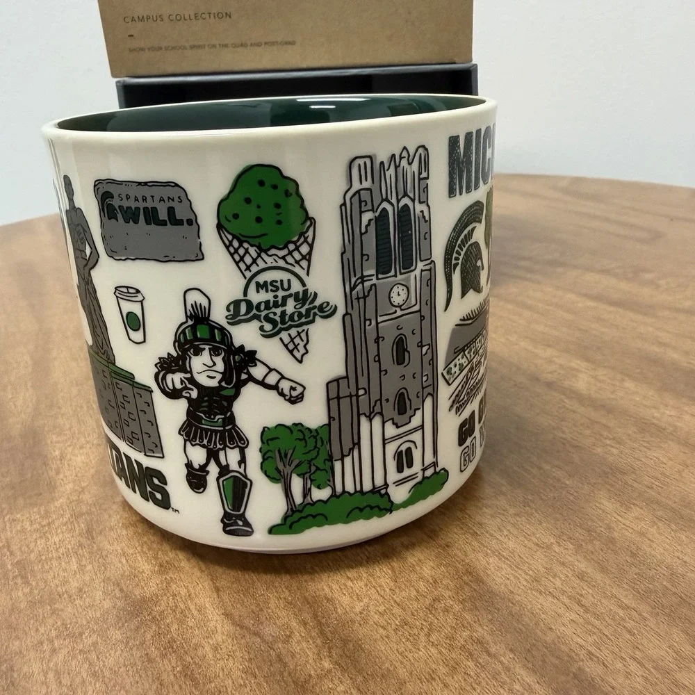 Starbucks MICHIGAN STATE Spartans Been There Series Campus Collection Mug New